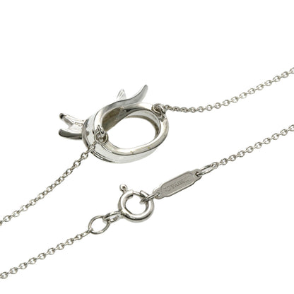 TIFFANY&Co. Cross Ribbon Necklace Silver Ladies [Used]