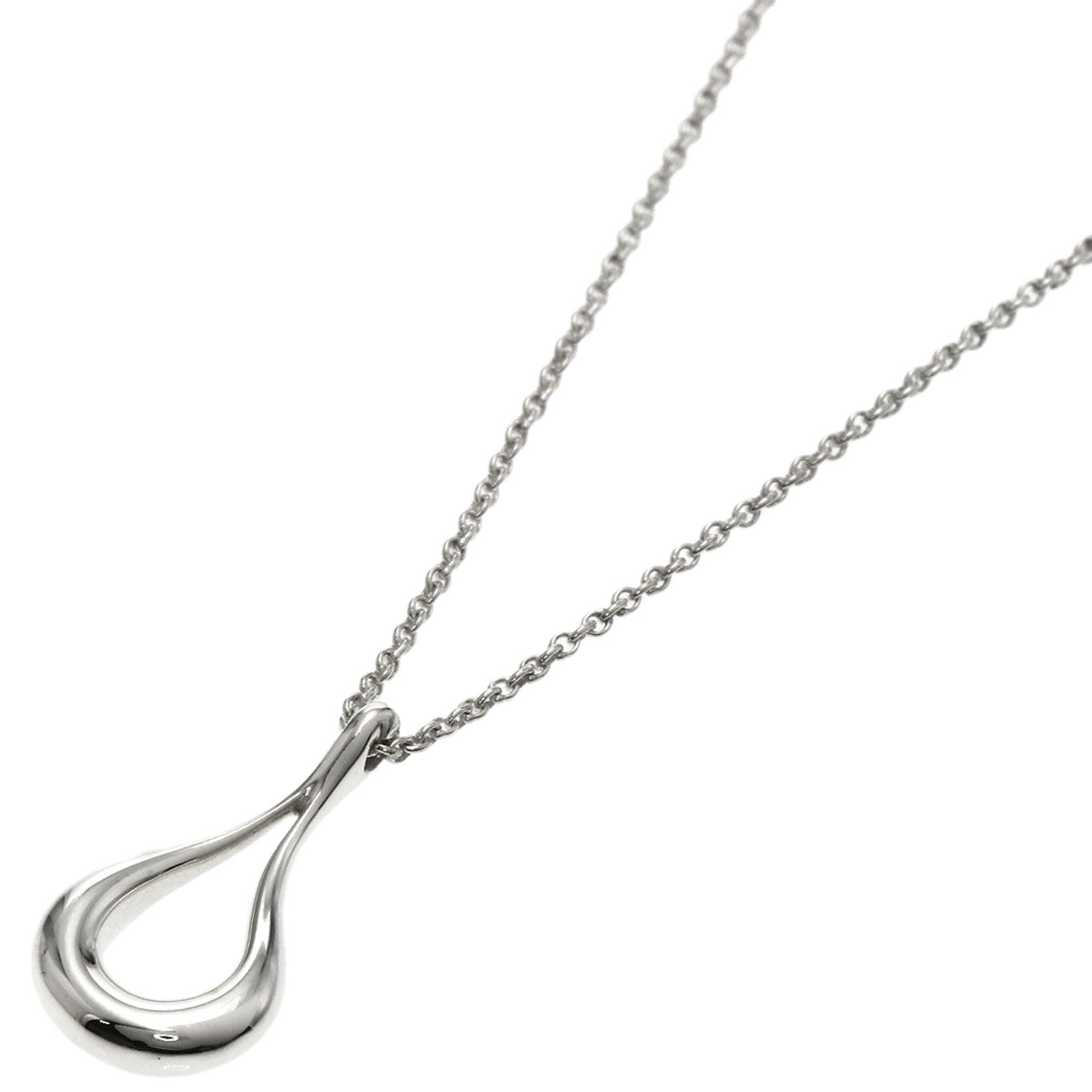 TIFFANY&Co. open teardrop Necklace Silver Ladies [Used]