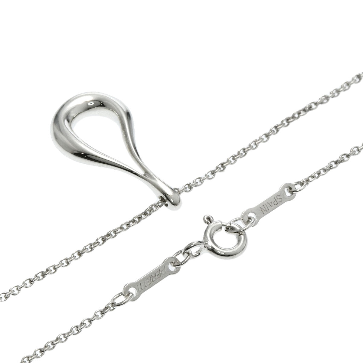 TIFFANY&Co. open teardrop Necklace Silver Ladies [Used]