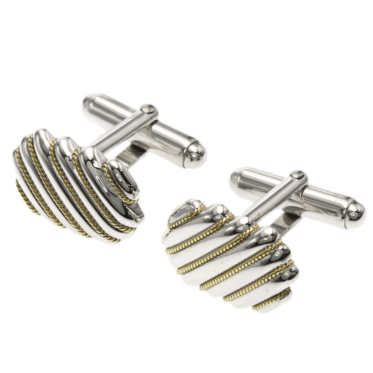 TIFFANY&Co. Twi Straw cuffs Silver 18K Yellow Goldmens [Used]
