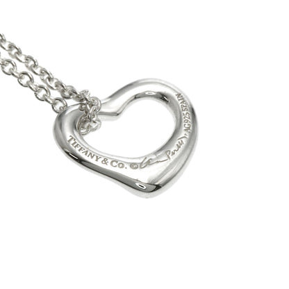 TIFFANY&Co. Open heart Necklace Silver Ladies [Used]