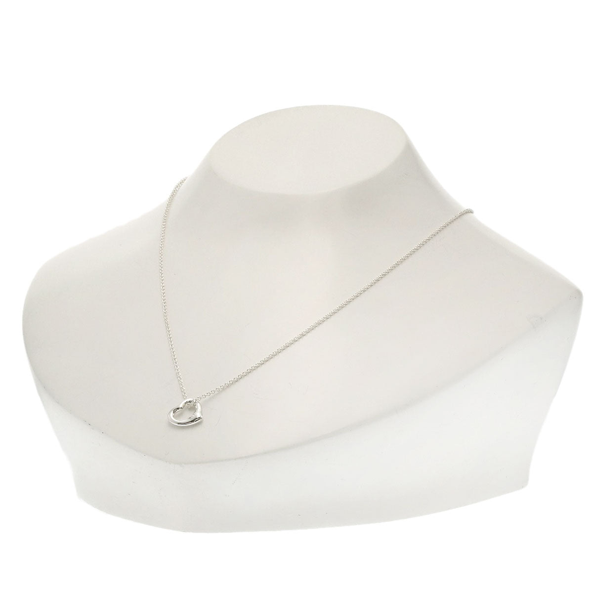 TIFFANY&Co. Open heart Necklace Silver Ladies [Used]