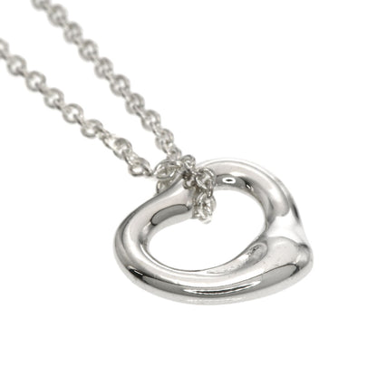 TIFFANY&Co. Open heart Necklace Silver Ladies [Used]
