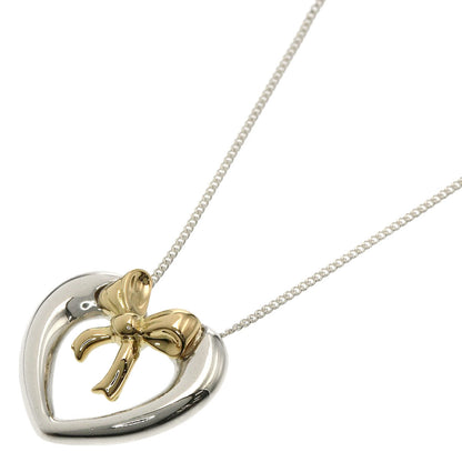 TIFFANY&Co. Heart ribbon Necklace Silver 18K Yellow GoldLadies [Used]