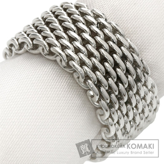 TIFFANY&Co. Somerset mesh Ring Silver Ladies [Used]