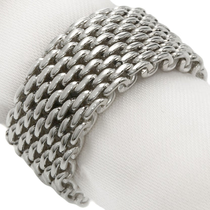 TIFFANY&Co. Somerset mesh Ring Silver Ladies [Used]