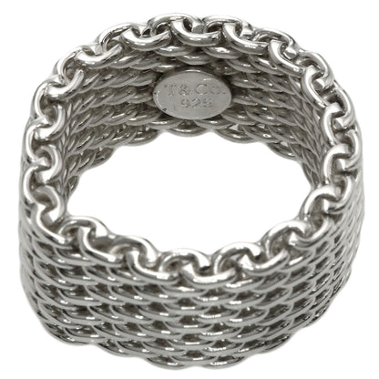 TIFFANY&Co. Somerset mesh Ring Silver Ladies [Used]