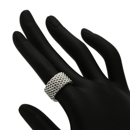 TIFFANY&Co. Somerset mesh Ring Silver Ladies [Used]