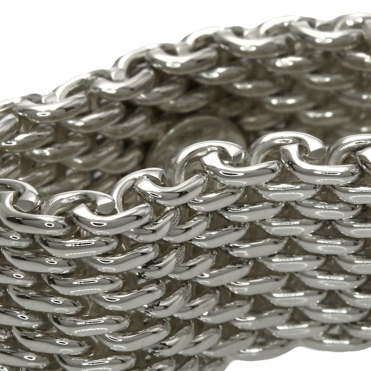 TIFFANY&Co. Somerset mesh Ring Silver Ladies [Used]