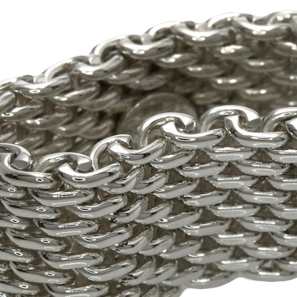TIFFANY&Co. Somerset mesh Ring Silver Ladies [Used]