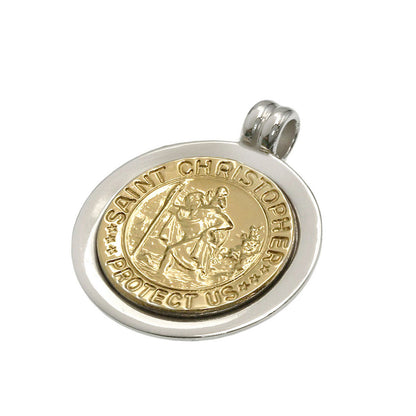 TIFFANY&Co. Saint Christopher Coin Pendant top Silver 18K Yellow GoldLadies [Used]