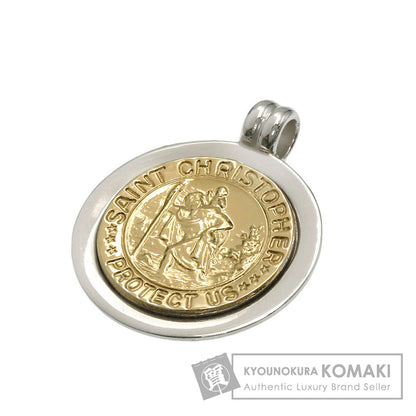 TIFFANY&Co. Saint Christopher Coin Pendant top Silver 18K Yellow GoldLadies [Used]