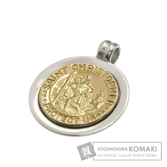 TIFFANY&Co. Saint Christopher Coin Pendant top Silver 18K Yellow GoldLadies [Used]