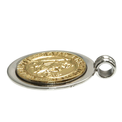 TIFFANY&Co. Saint Christopher Coin Pendant top Silver 18K Yellow GoldLadies [Used]