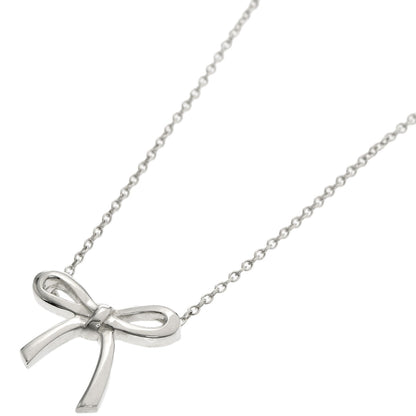 TIFFANY&Co. Bow ribbon Necklace Silver Ladies [Used]