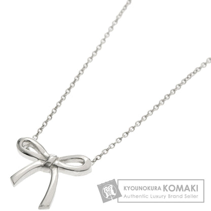 TIFFANY&Co. Bow ribbon Necklace Silver Ladies [Used]