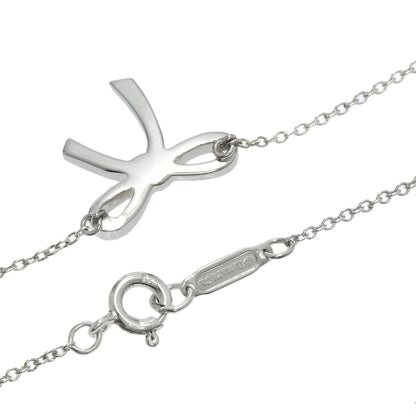 TIFFANY&Co. Bow ribbon Necklace Silver Ladies [Used]