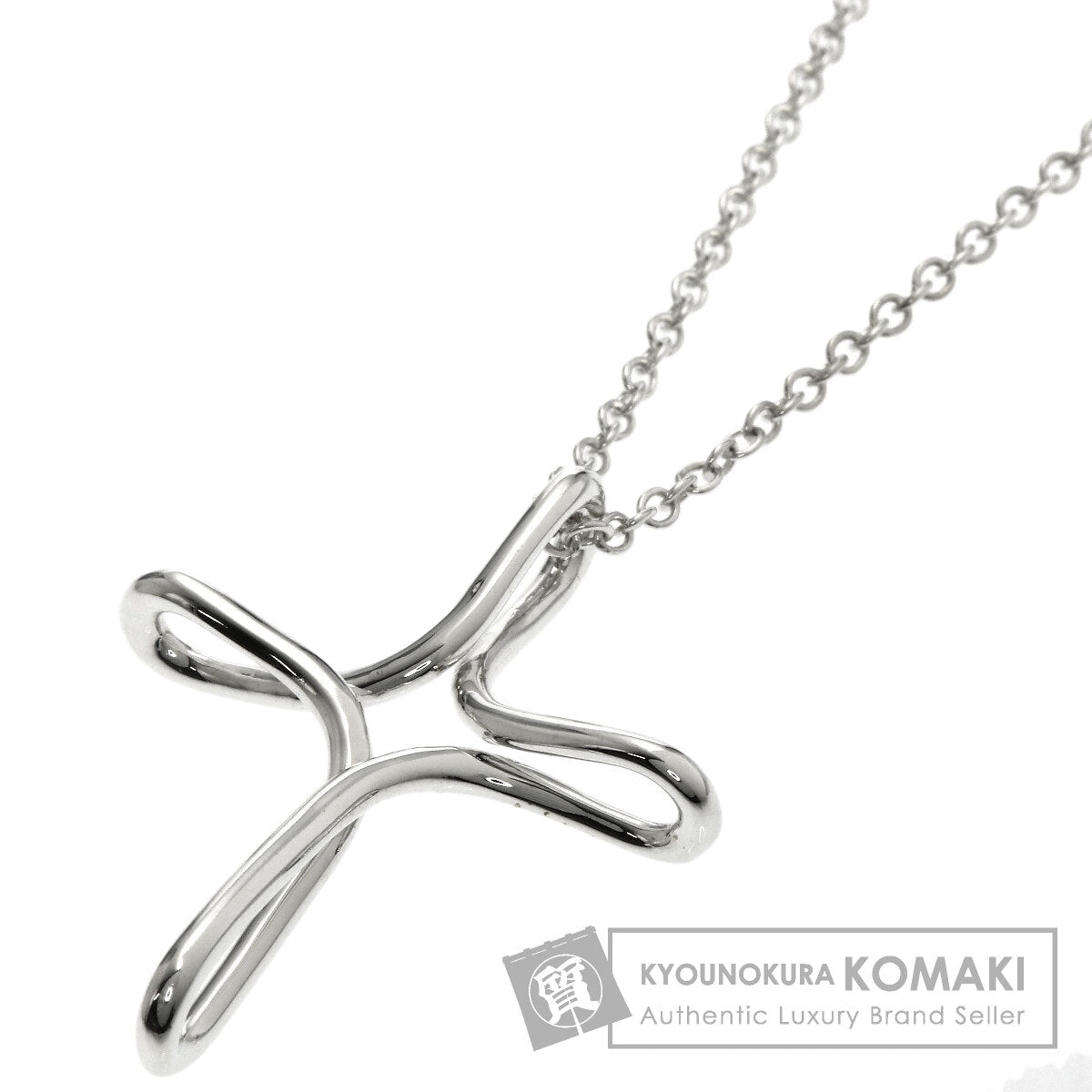 TIFFANY&Co. Open cross Necklace Silver Ladies [Used]