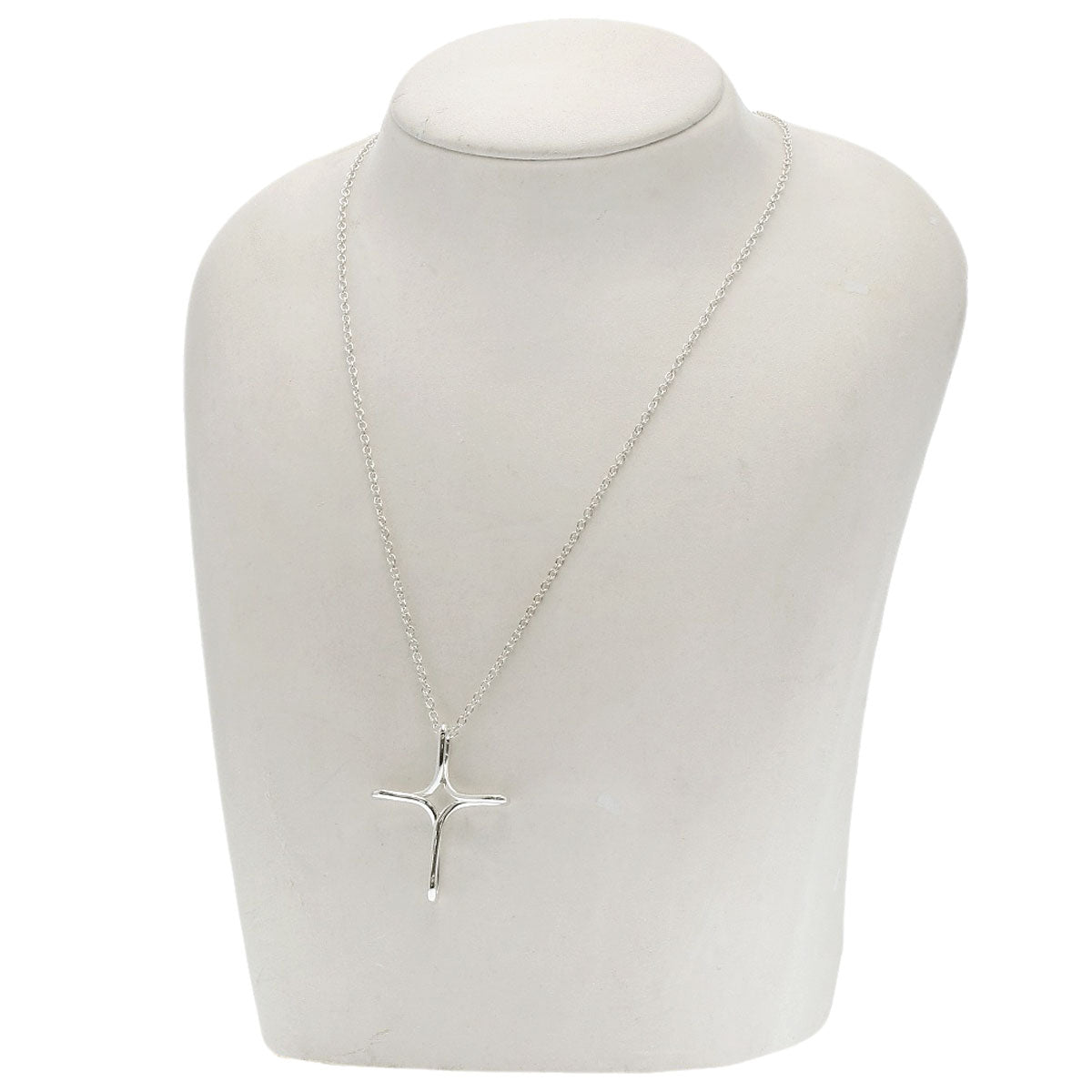 TIFFANY&Co. Open cross Necklace Silver Ladies [Used]