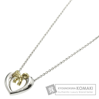TIFFANY&Co. Heart ribbon Necklace Silver 18K Yellow GoldLadies [Used]