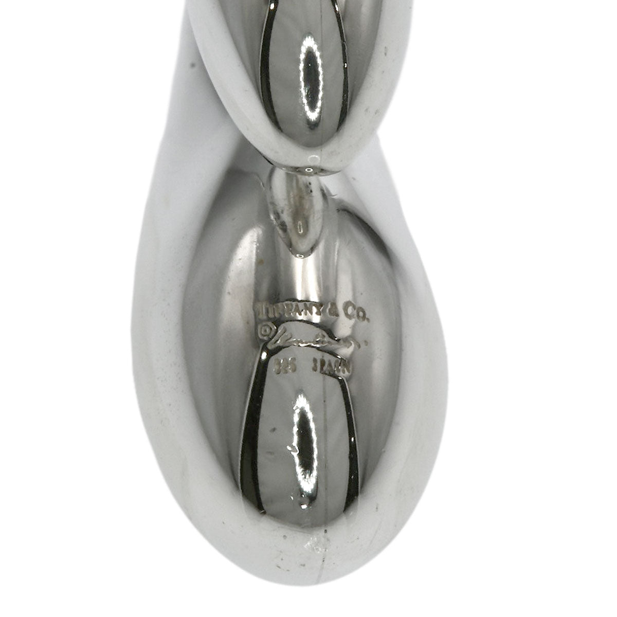 TIFFANY&Co. Double teardrop Pendant top Silver Ladies [Used]