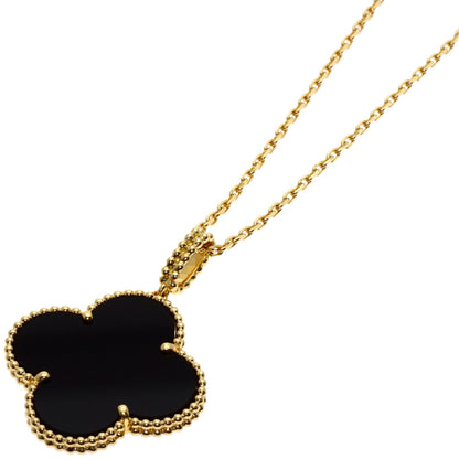 Van Cleef & Arpels Magic Alhambra Onyx Necklace K18 Yellow Gold Ladies [Used]