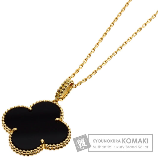 Van Cleef & Arpels Magic Alhambra Onyx Necklace K18 Yellow Gold Ladies [Used]