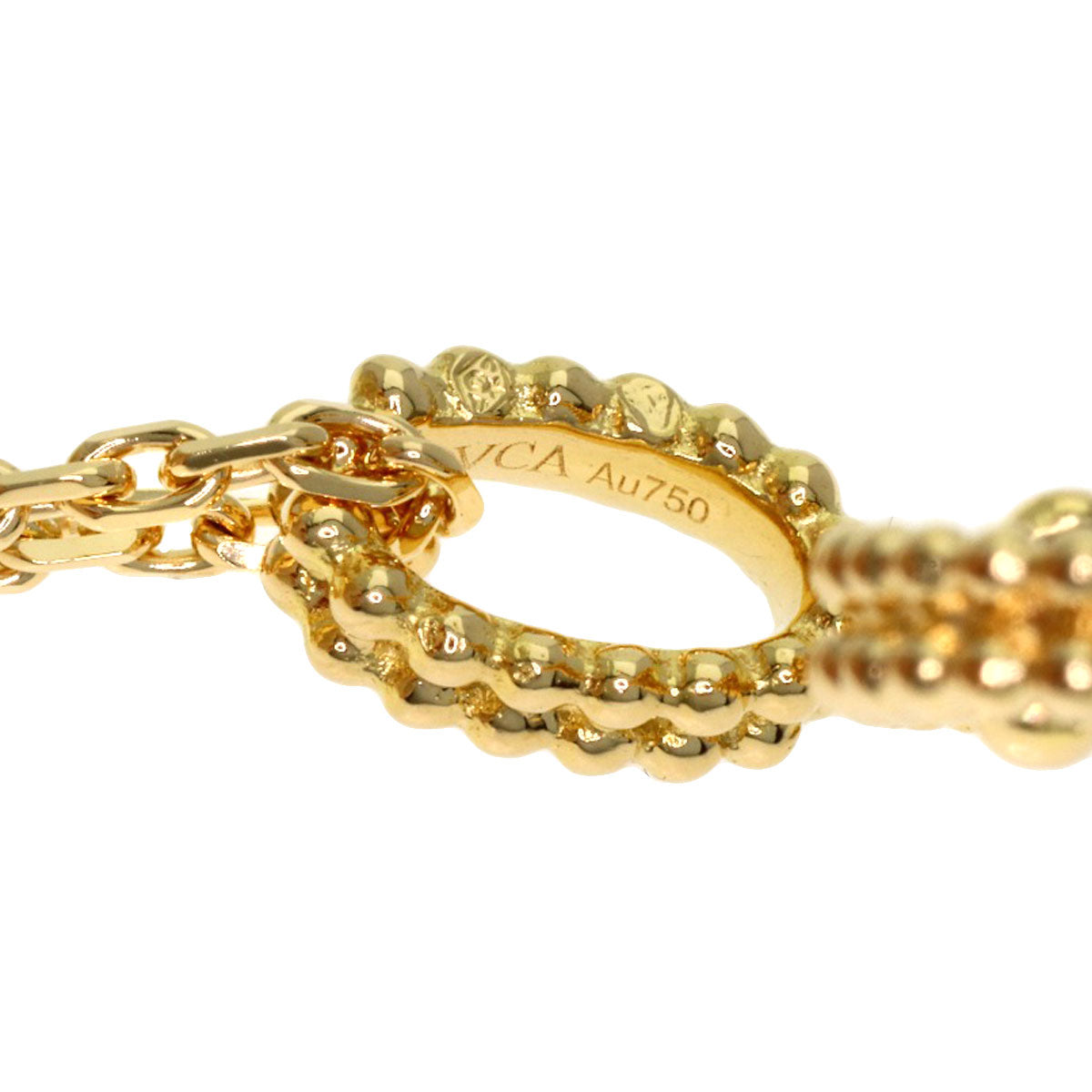 Van Cleef & Arpels Magic Alhambra Onyx Necklace K18 Yellow Gold Ladies [Used]