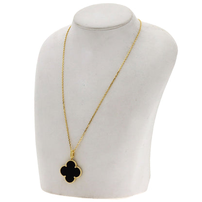 Van Cleef & Arpels Magic Alhambra Onyx Necklace K18 Yellow Gold Ladies [Used]