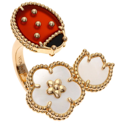 Van Cleef & Arpels Lucky Spring Entrere Door #48 Ring K18 Pink Gold Ladies [Used]