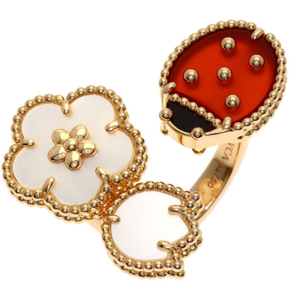 Van Cleef & Arpels Lucky Spring Entrere Door #48 Ring K18 Pink Gold Ladies [Used]