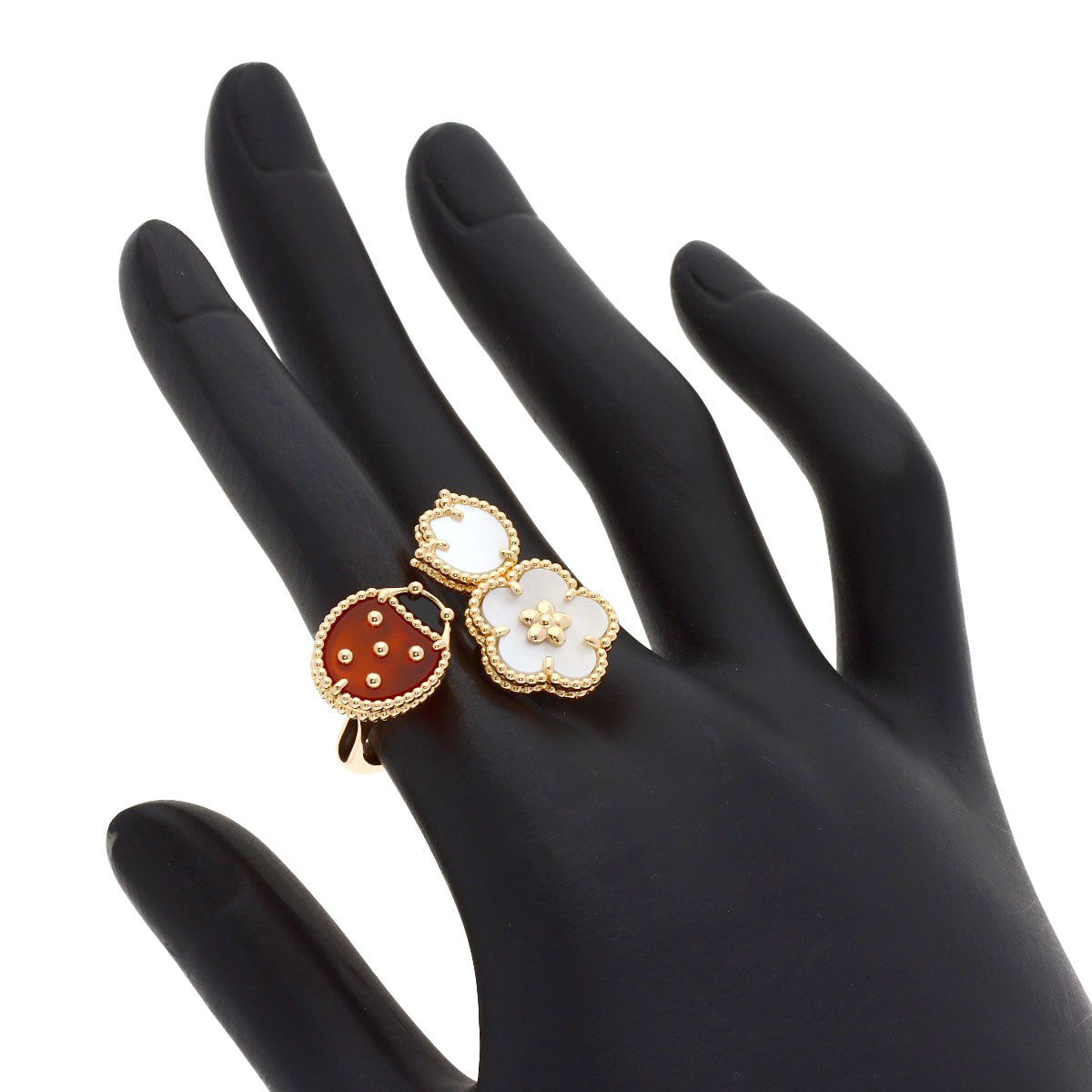 Van Cleef & Arpels Lucky Spring Entrere Door #48 Ring K18 Pink Gold Ladies [Used]