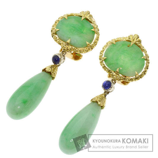 BUCCELLATI Antique Jade Stone Earring K18 Yellow Gold Ladies [Used]