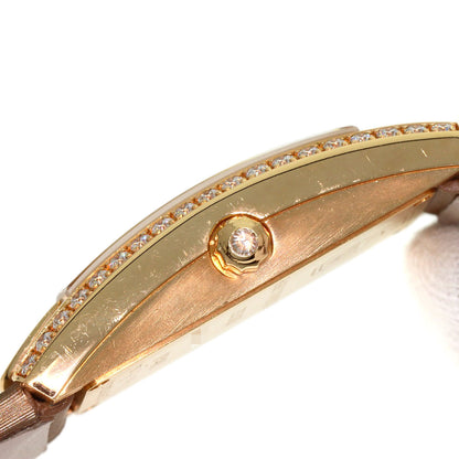 HARRY WINSTON Avenue C Mini Diamond Bezel Watches 332LQR K18 Pink Gold/Satin Ladies