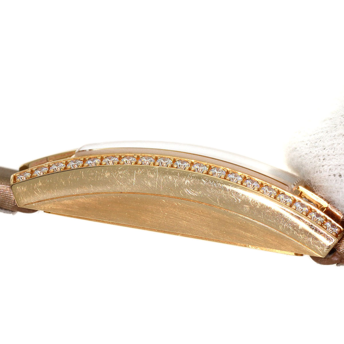 HARRY WINSTON Avenue C Mini Diamond Bezel Watches 332LQR K18 Pink Gold/Satin Ladies