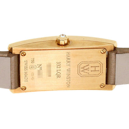 HARRY WINSTON Avenue C Mini Diamond Bezel Watches 332LQR K18 Pink Gold/Satin Ladies