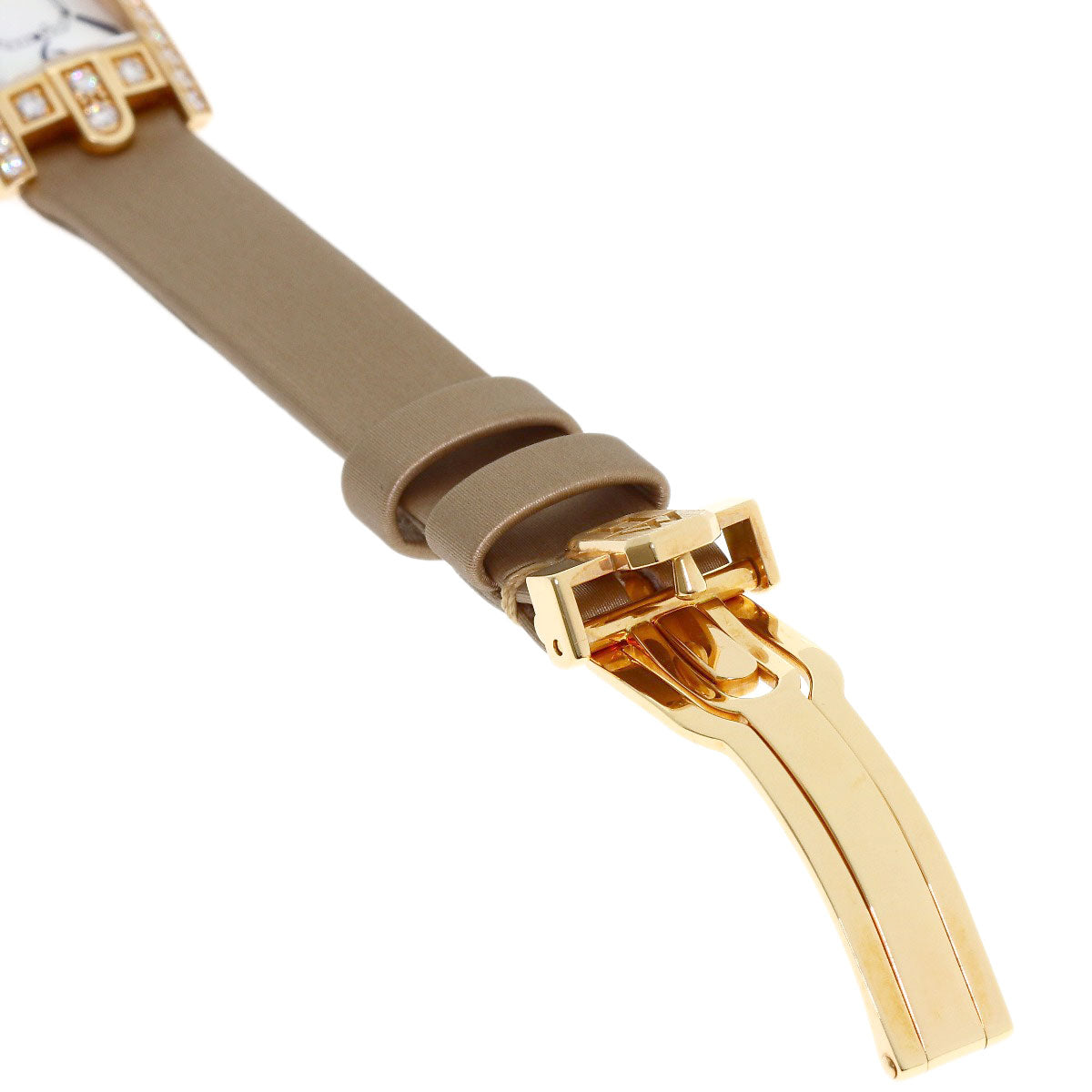 HARRY WINSTON Avenue C Mini Diamond Bezel Watches 332LQR K18 Pink Gold/Satin Ladies