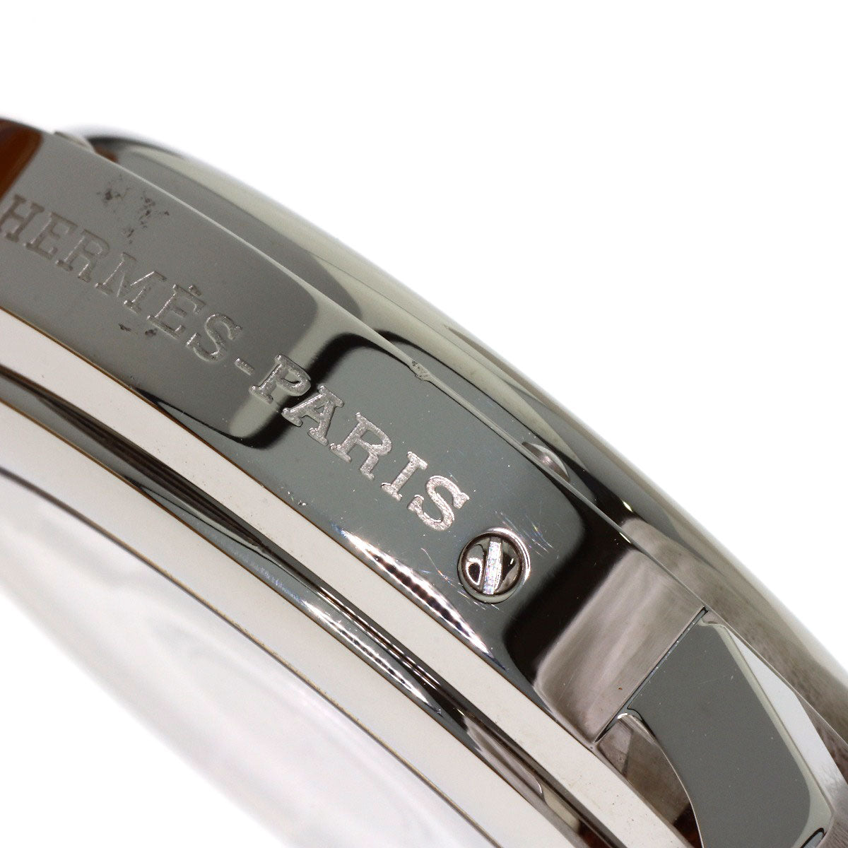 HERMES Clipper Double Tour Power Reserve Watches CL5.710 Stainless Steel/Leather mens