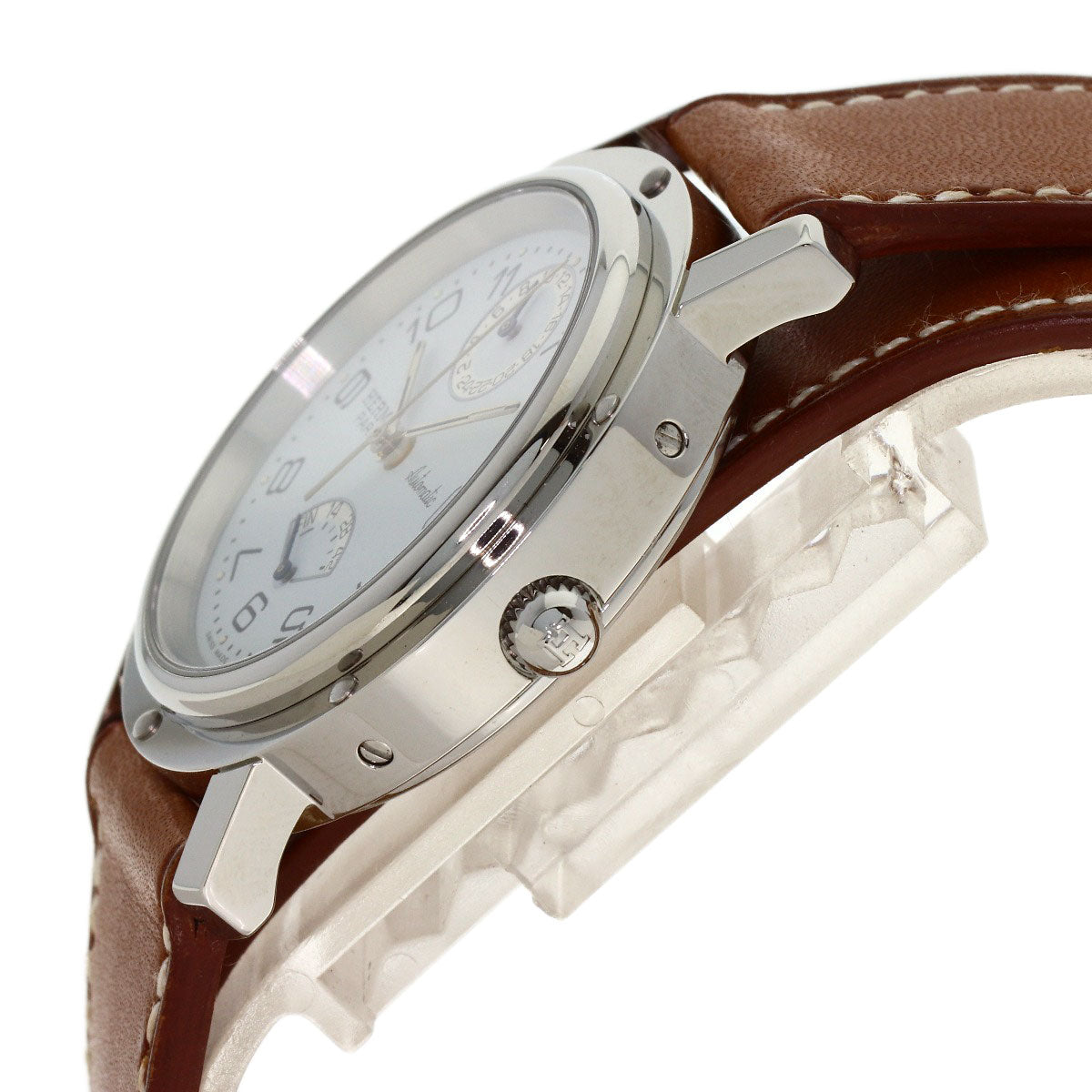 HERMES Clipper Double Tour Power Reserve Watches CL5.710 Stainless Steel/Leather mens