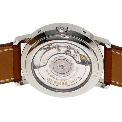 HERMES Clipper Double Tour Power Reserve Watches CL5.710 Stainless Steel/Leather mens