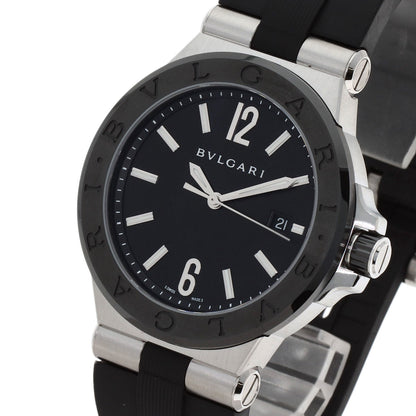 BVLGARI Diagono Date Watches DG42SC Stainless Steel/Rubber mens