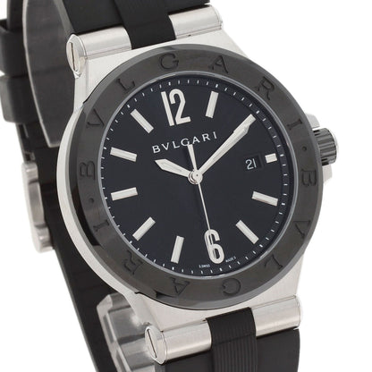 BVLGARI Diagono Date Watches DG42SC Stainless Steel/Rubber mens