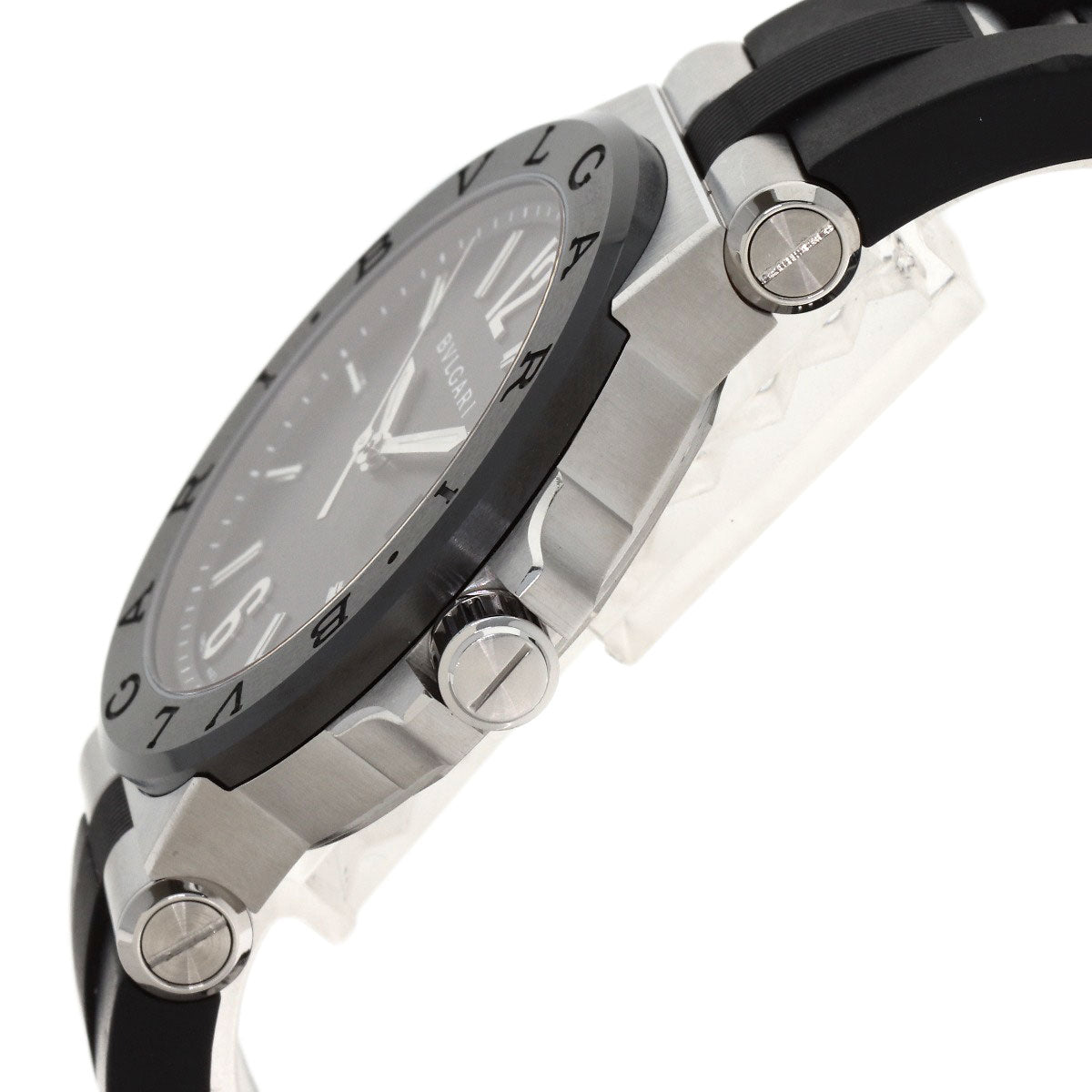 BVLGARI Diagono Date Watches DG42SC Stainless Steel/Rubber mens