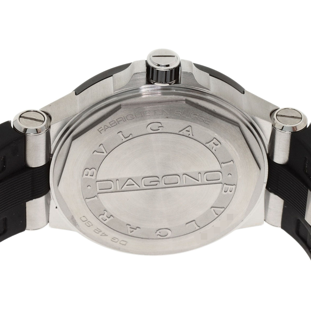 BVLGARI Diagono Date Watches DG42SC Stainless Steel/Rubber mens
