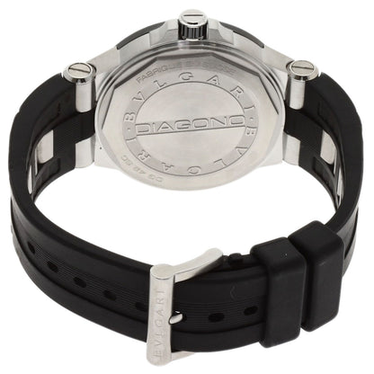 BVLGARI Diagono Date Watches DG42SC Stainless Steel/Rubber mens