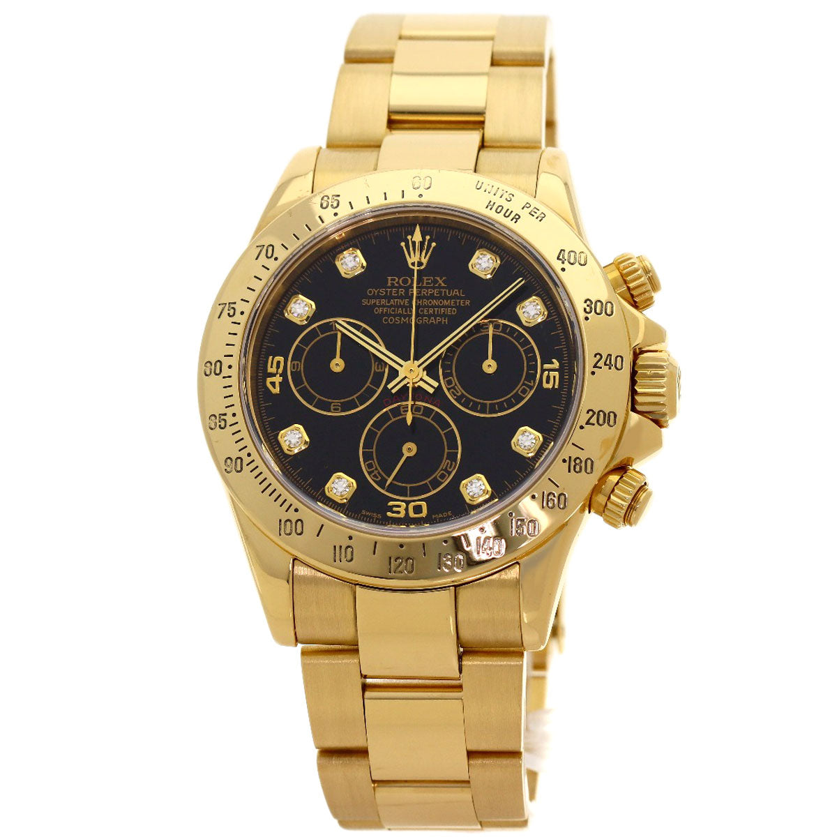 ROLEX Cosmograph Daytona 8P Diamond Watches 116528G K18 Yellow Gold/18K Yellow Gold mens