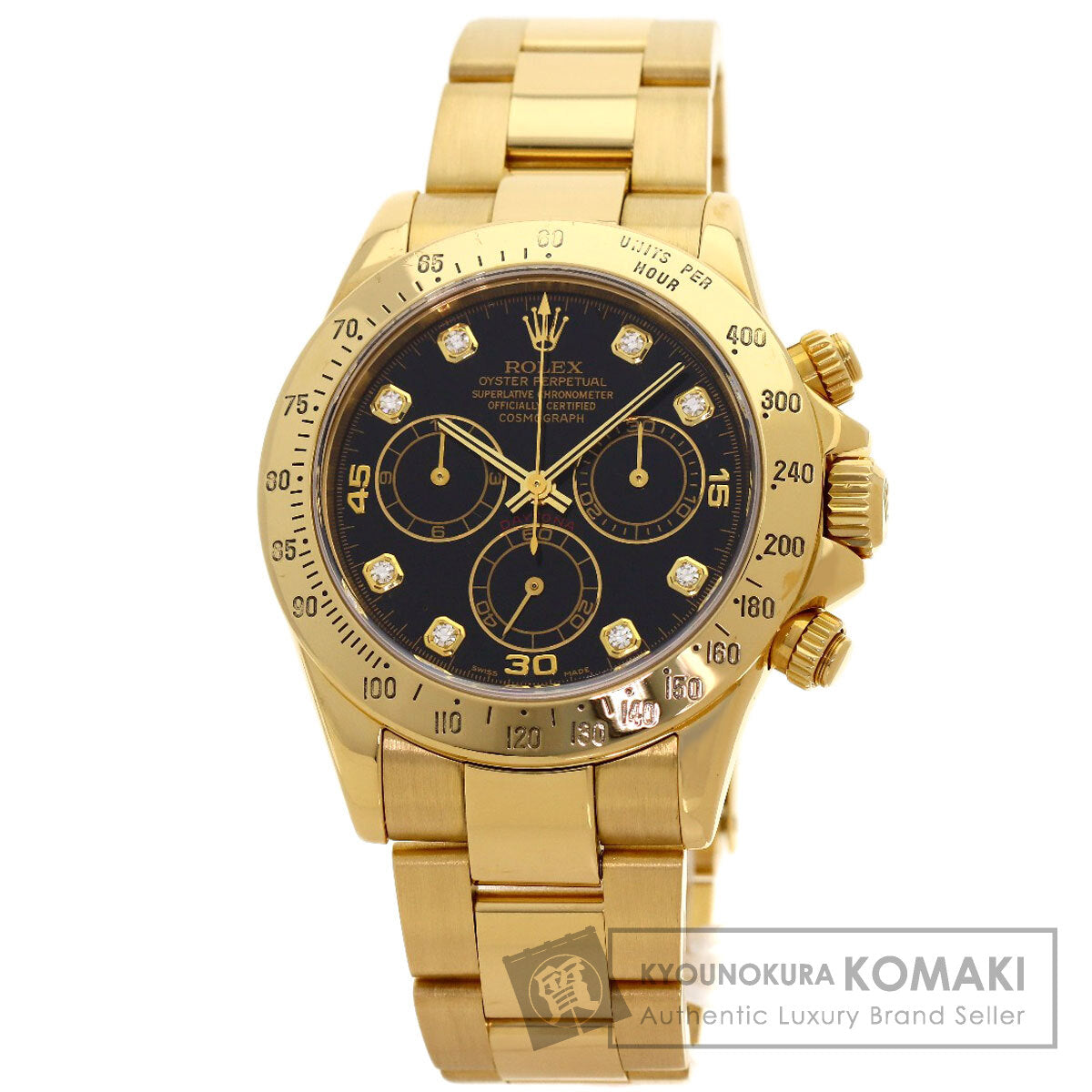 ROLEX Cosmograph Daytona 8P Diamond Watches 116528G K18 Yellow Gold/18K Yellow Gold mens