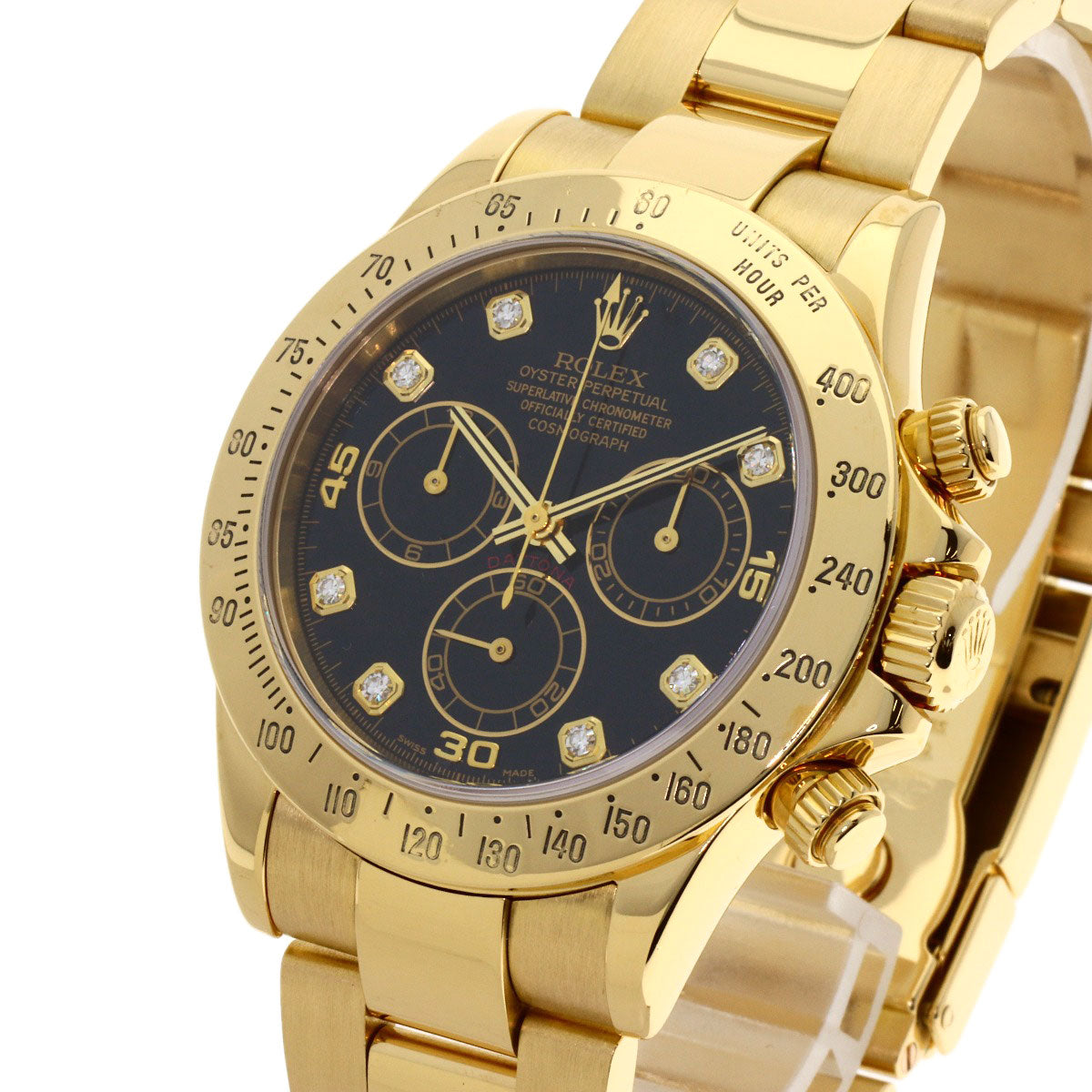 ROLEX Cosmograph Daytona 8P Diamond Watches 116528G K18 Yellow Gold/18K Yellow Gold mens