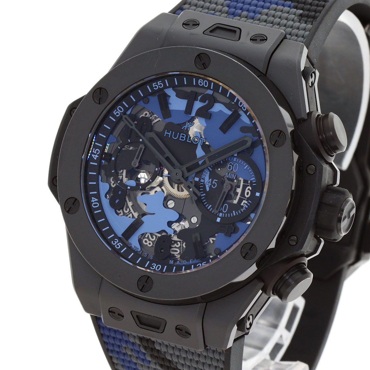 HUBLOT Big Bang Unico Blue Camo - Japan Limited Edition (77 pieces) Watches 421.CI.0190.RX.JCAM Ceramic/Rubber mens