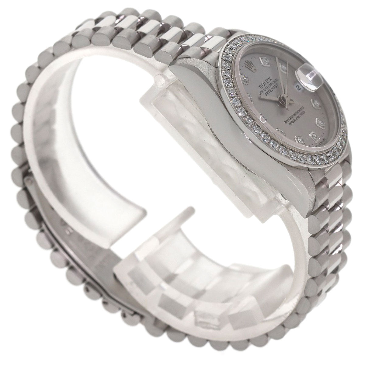 ROLEX DATEJUST 10P Diamond Watches 79136G Platinum/PT Ladies